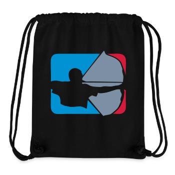 tir arc logo archery bogenschieben drape - Sac à cordon recyclé Stanley/Stella - noir - Devant