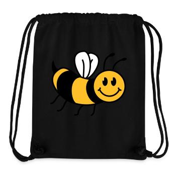 Mignonne douce petite abeille - Sac à cordon recyclé Stanley/Stella - noir - Devant