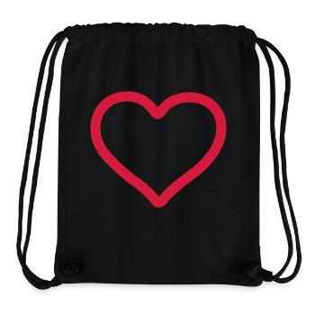 rotes Herz für verliebe Hochzeit - Stanley/Stella recycelter Gym Bag - Schwarz - Vorne