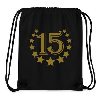15_stars_birthday - Stanley/Stella Recycled Gym Bag - black - Front