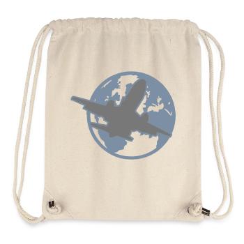 flugzeug - Stanley/Stella recycelter Gym Bag - Naturweiß - Vorne