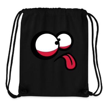 Crazy Comic Face - Stanley/Stella Recycled Gym Bag - black - Front