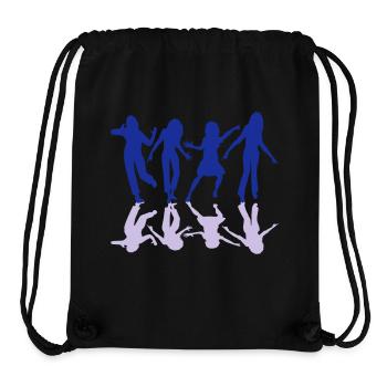 Vier Frauen Tanzen Schatten Spiegelung Silhouette - Stanley/Stella recycelter Gym Bag - Schwarz - Vorne