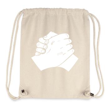 Poignée de main 01 - Sac à cordon recyclé Stanley/Stella - blanc naturel - Devant