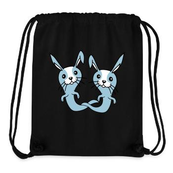 2 Hasen Geist Gespenst spuken Halloween gruselig - Stanley/Stella recycelter Gym Bag - Schwarz - Vorne