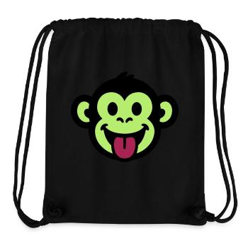 Affe Lustig Comic - Stanley/Stella recycelter Gym Bag - Schwarz - Vorne