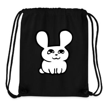lapin bébé trop mignon - Sac à cordon recyclé Stanley/Stella - noir - Devant
