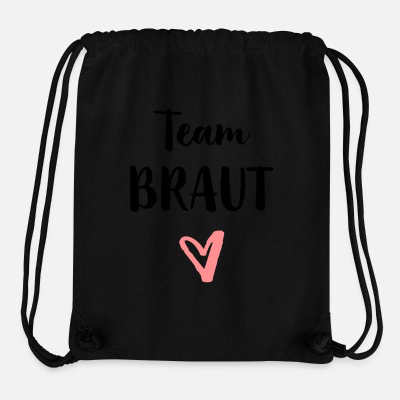 Team Braut Herz Junggesellenabschied - Stanley/Stella recycelter Gym Bag - Schwarz