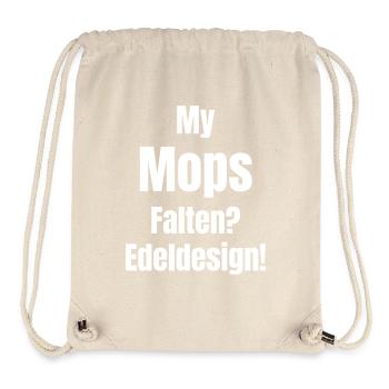 My Mops Falten? Edeldesign! - Stanley/Stella recycelter Gym Bag - Naturweiß - Vorne