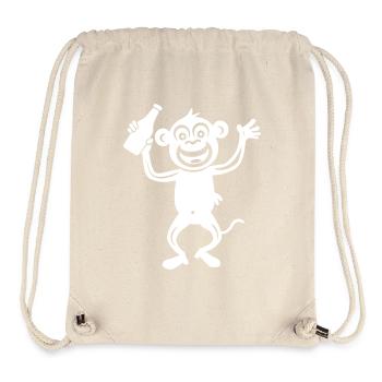 Affe Bierflasche - Stanley/Stella recycelter Gym Bag - Naturweiß - Vorne