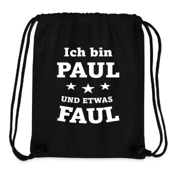Ich bin Paul und etwas faul - Stanley/Stella recycelter Gym Bag - Schwarz - Vorne