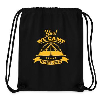 yes we camp Festivals Sommer Camping Zelt crew - Stanley/Stella Recycled Gym Bag - black - Front