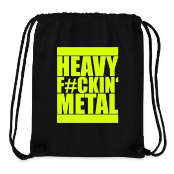 Heavy F#ckin' Metal Hard Rock Music Text Fun Zitat - Stanley/Stella recycelter Gym Bag - Schwarz - Vorne