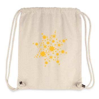 Goldene Sterne in dunkler Winternacht - Stanley/Stella recycelter Gym Bag - Naturweiß - Vorne