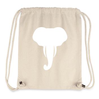 Cooler Elefantenkopf Geschenk - Stanley/Stella recycelter Gym Bag - Naturweiß - Vorne