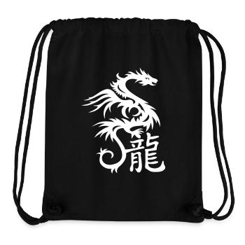 Dragon with Chinese characters - Stanley/Stella Recycled Gym Bag - black - Front
