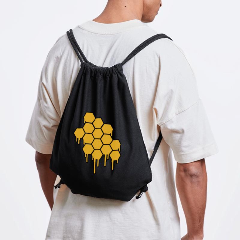 Honeycombs Pattern Sac à cordon recyclé Stanley/Stella