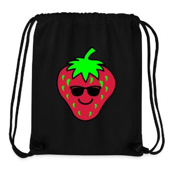 Fraise Fraîche - Sac à cordon recyclé Stanley/Stella - noir - Devant