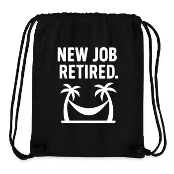 Cadeau de retraite Nouvel emploi Retraité - Sac à cordon recyclé Stanley/Stella - noir - Devant