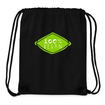 100 Prozent Vegan - Stanley/Stella recycelter Gym Bag - Schwarz - Vorne