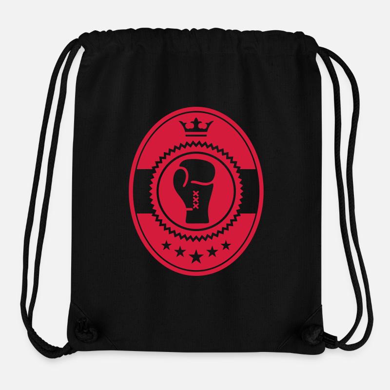 Boxing Badge - Sac à cordon recyclé Stanley/Stella - noir