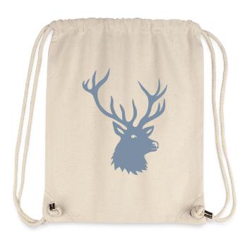 hirsch geweih hirschkopf stag night brunft buck - Stanley/Stella recycelter Gym Bag - Naturweiß - Vorne