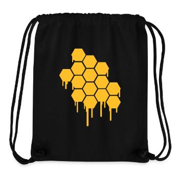Honeycombs Pattern - Stanley/Stella Recycled Gym Bag - black - Front