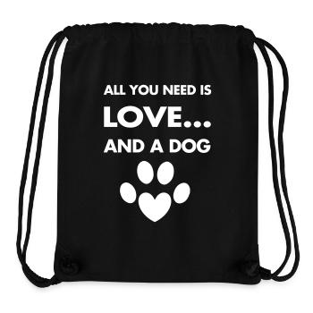 Love Dogs - Stanley/Stella recycelter Gym Bag - Schwarz - Vorne