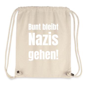 Bunt bleibt, Nazis gehen! - Stanley/Stella recycelter Gym Bag - Naturweiß - Vorne