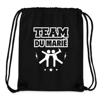 Team du marié,enterrement de vie de garçon,EVG - Sac à cordon recyclé Stanley/Stella - noir - Devant