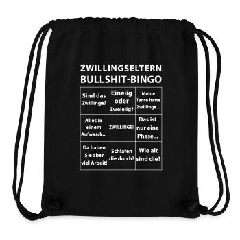 Zwillingseltern Bullshit-Bingo - Stanley/Stella recycelter Gym Bag - Schwarz - Vorne