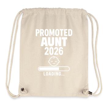 Ankündigung der Schwangerschaft Zukünftige Tante 2026 - Stanley/Stella recycelter Gym Bag - Naturweiß - Vorne