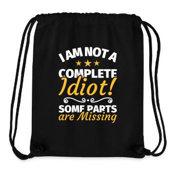 Idiot dork stupide drôle dire - Sac à cordon recyclé Stanley/Stella - noir - Devant