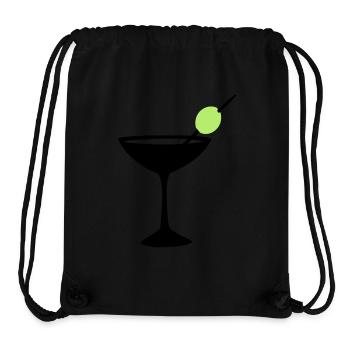 Cocktail Martini trinken - Stanley/Stella recycelter Gym Bag - Schwarz - Vorne