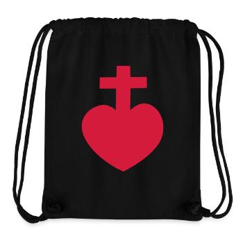 Heiliges Herz Symbol Vendée Kreuz Liebe - Stanley/Stella recycelter Gym Bag - Schwarz - Vorne