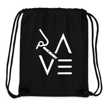 Rave Lines - Stanley/Stella Recycled Gym Bag - black - Front