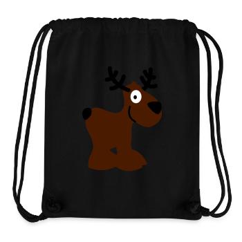 Elch Karibu Rentier Reh schnee Hirsch Weihnachten - Stanley/Stella recycelter Gym Bag - Schwarz - Vorne