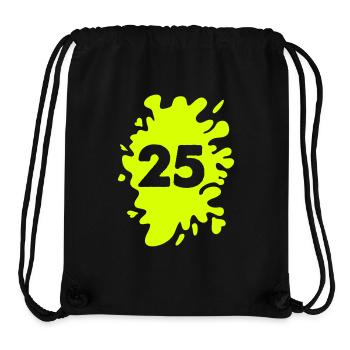 Klecks 25 - Stanley/Stella recycelter Gym Bag - Schwarz - Vorne