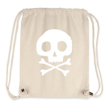 Schädel und Knochen - Stanley/Stella recycelter Gym Bag - Naturweiß - Vorne