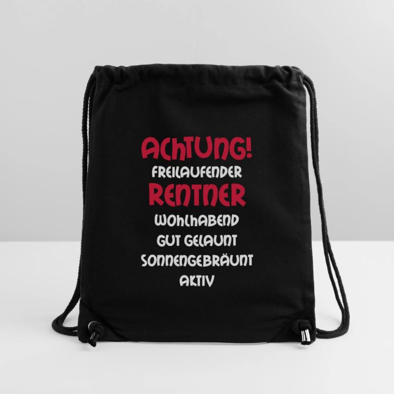 Attention, les retraités de roue libre, riche, Sac à cordon recyclé Stanley/Stella