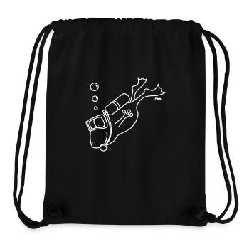 Frosch Taucher - Stanley/Stella recycelter Gym Bag - Schwarz - Vorne