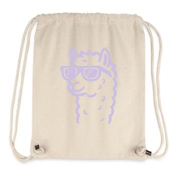 Lunettes de soleil Lama - Sac à cordon recyclé Stanley/Stella - blanc naturel - Devant