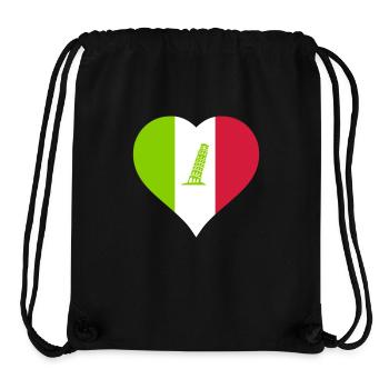 herz italien - Stanley/Stella recycelter Gym Bag - Schwarz - Vorne