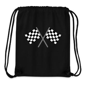 Zielflagge, Racing - Stanley/Stella recycelter Gym Bag - Schwarz - Vorne
