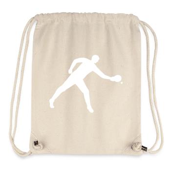 Players playing table tennis in white - Stanley/Stella Recycled Gym Bag - natural - Front