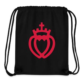 vendée coeur vendéen 85 - Sac à cordon recyclé Stanley/Stella - noir - Devant