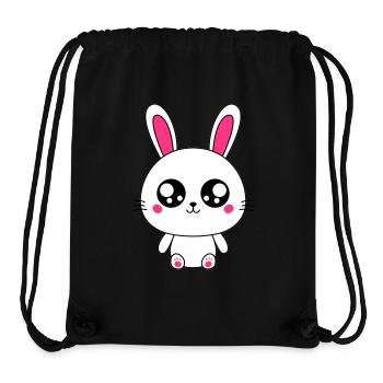 Cute Rabbit - Stanley/Stella Recycled Gym Bag - black - Front