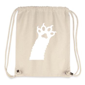 Katzen Klauen Pfoten Tatzen Krallen Silhouette - Stanley/Stella recycelter Gym Bag - Naturweiß - Vorne
