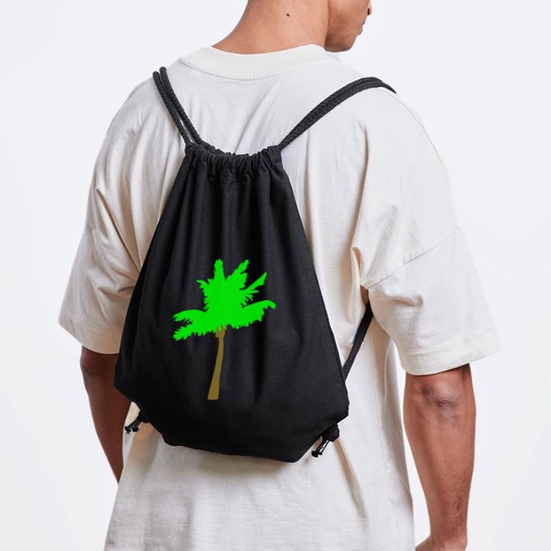 Palm Tree Island Tree Plage Vacances Noix de Mer Cool Sac à cordon recyclé Stanley/Stella