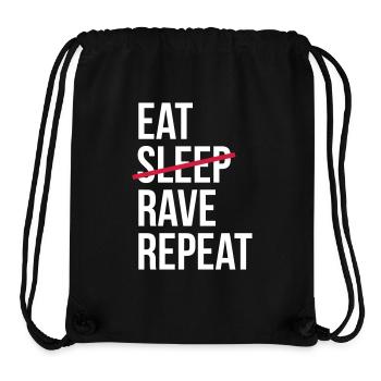 Eat Rave Repeat - Stanley/Stella recycelter Gym Bag - Schwarz - Vorne